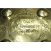 Shield Dhal India Hand Engraved Punjabi Inscribed Battle Armory Brass Color A930